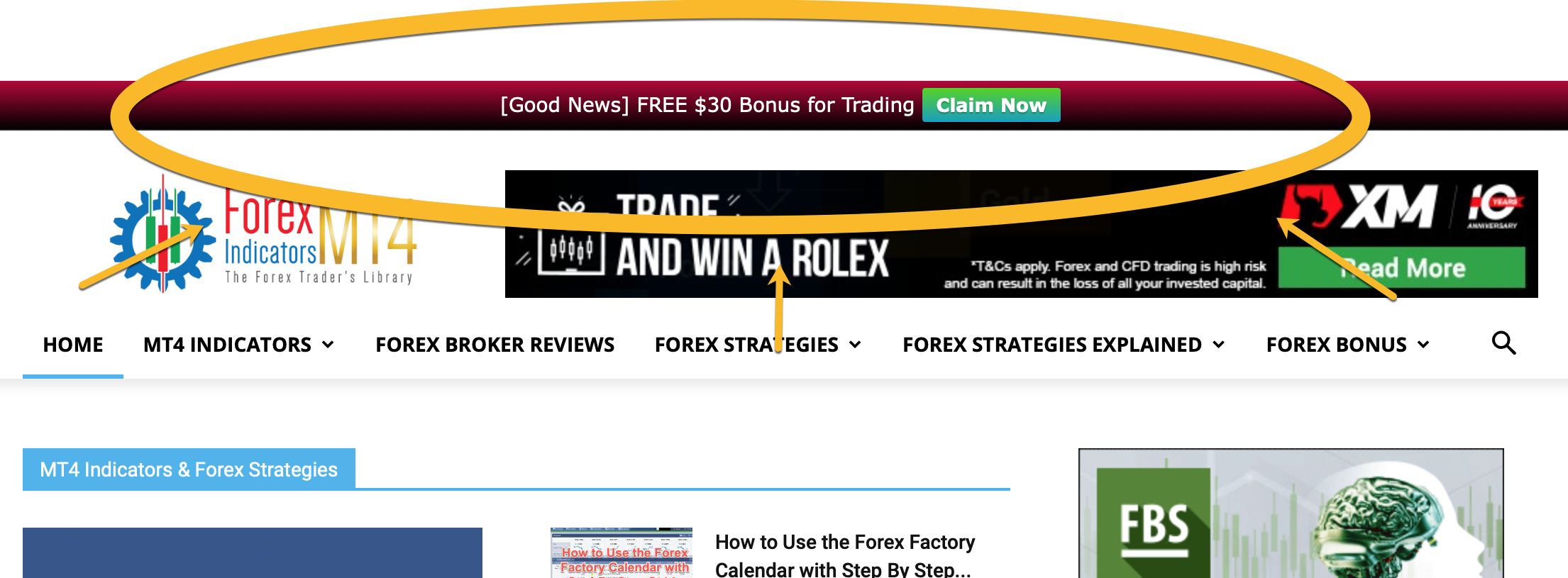 Forex Notification Bar Ads