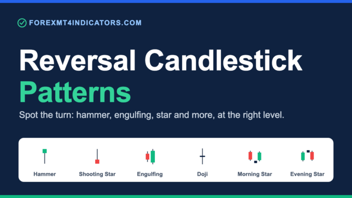 Reversal Candlestick Patterns: The Complete Forex Trader's List Reversal candlestick patterns: hammer, engulfing, morning and evening star