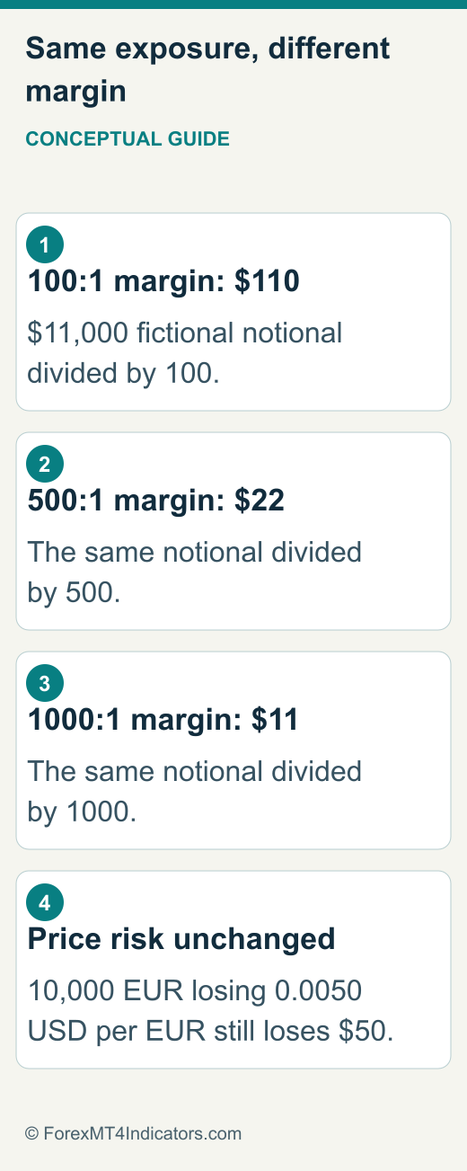 Same exposure and price loss with different required margin