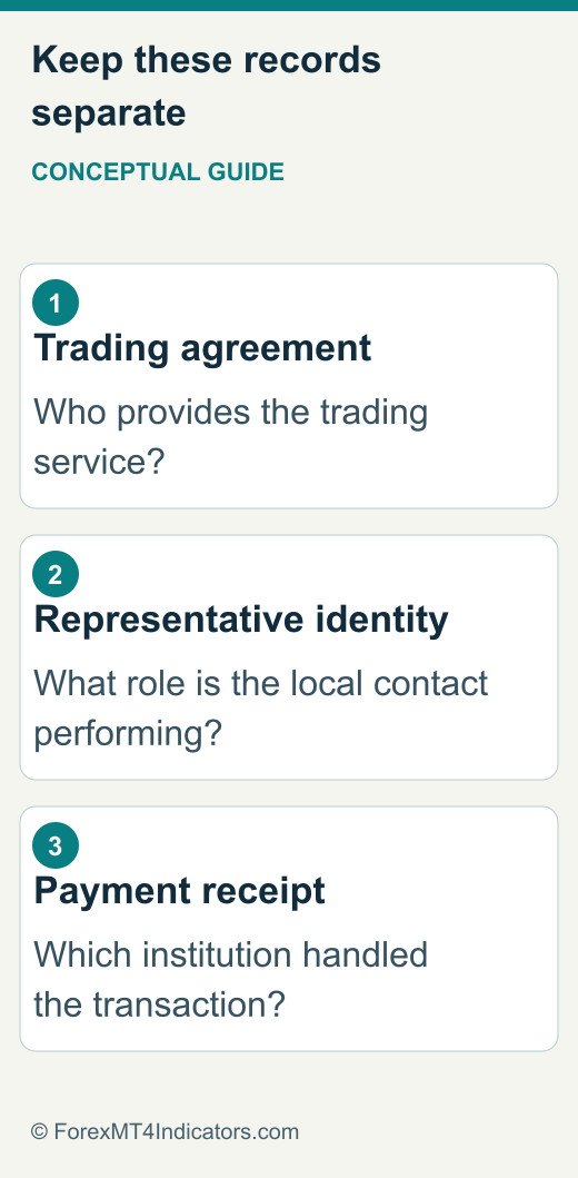 XM Iraq: Broker Checks, Payments and Bonus Questions 2 Three records: broker agreement, representative identity and payment-institution receipt