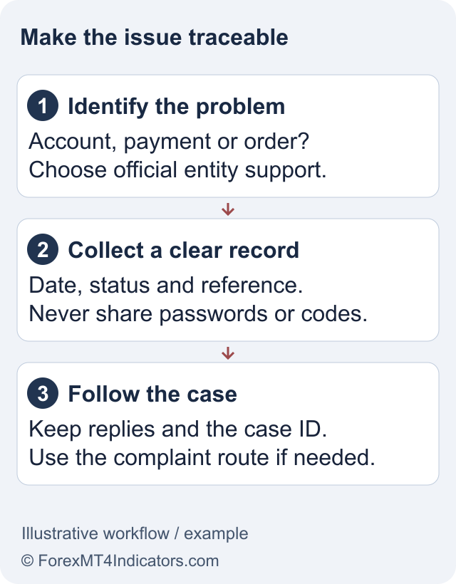 FXOpen TradingView: Availability and Account Connection Checks 2 Illustrative support workflow. Share necessary personal information only through verified secure channels.