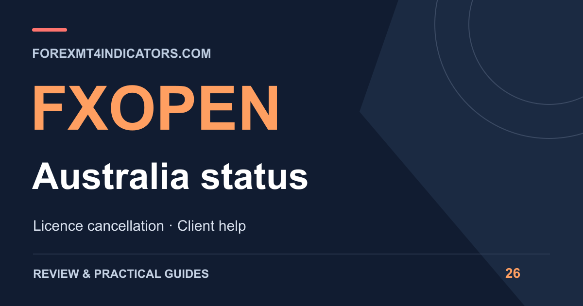 FXOpen Australia status guide cover