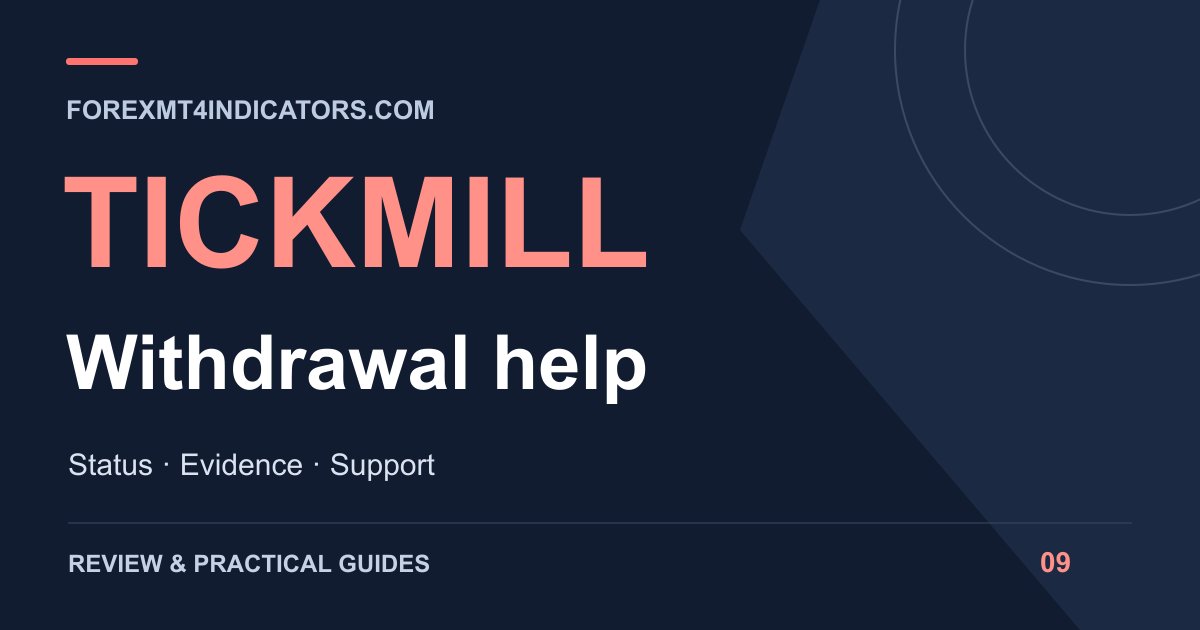 Tickmill Withdrawal help guide cover
