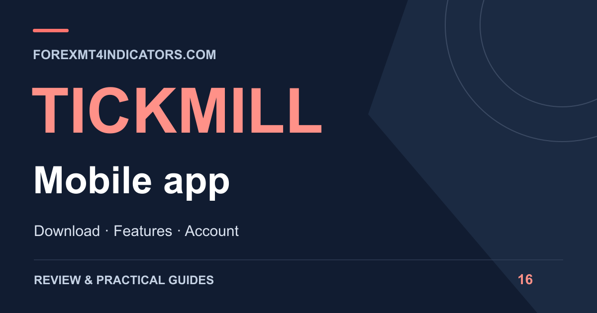 Tickmill Mobile app guide cover