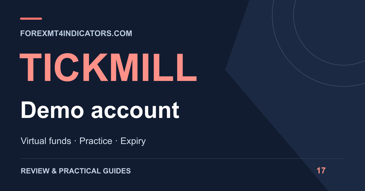 Tickmill Demo account guide cover