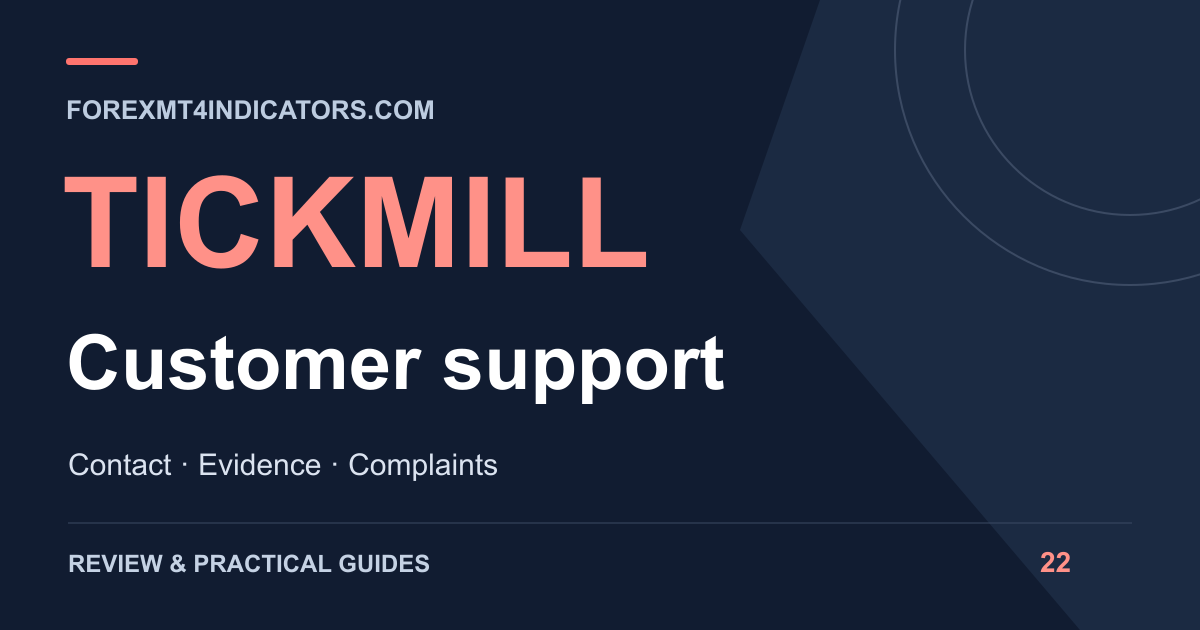 Tickmill Customer support guide cover