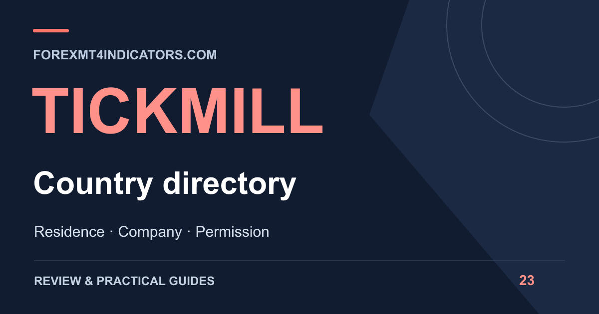 Tickmill Country directory guide cover