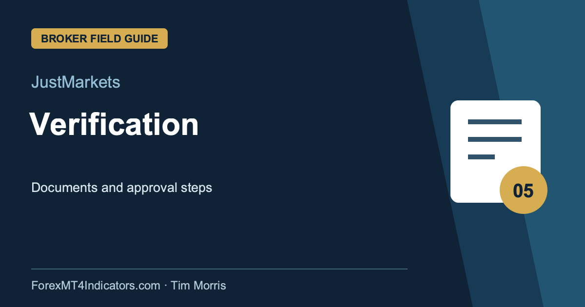 JustMarkets Verification guide