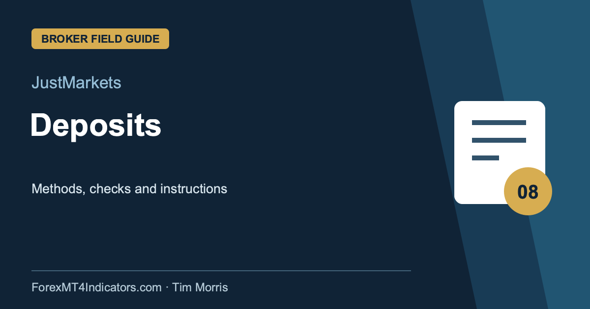 JustMarkets Deposits guide