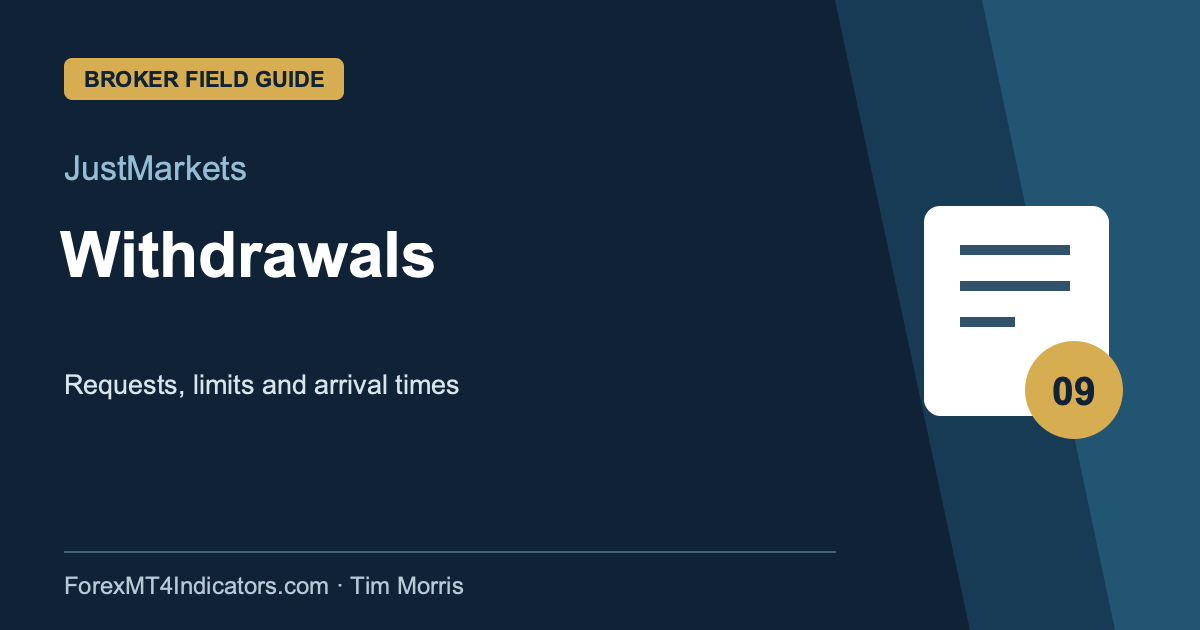 JustMarkets Withdrawals guide