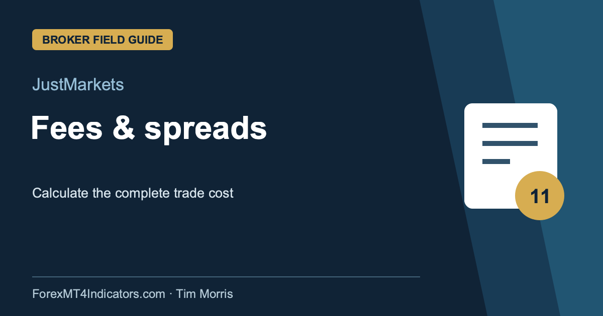 JustMarkets Fees & spreads guide
