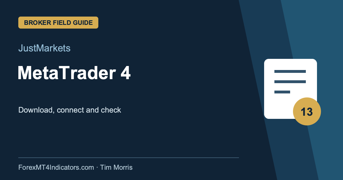 JustMarkets MetaTrader 4 guide