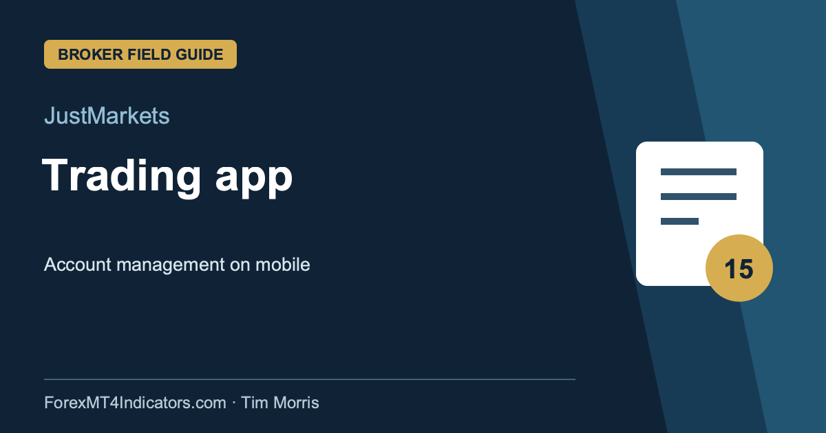 JustMarkets Trading app guide