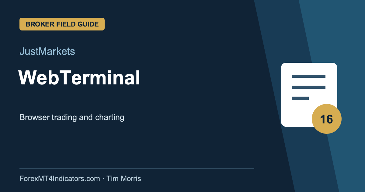 JustMarkets WebTerminal guide