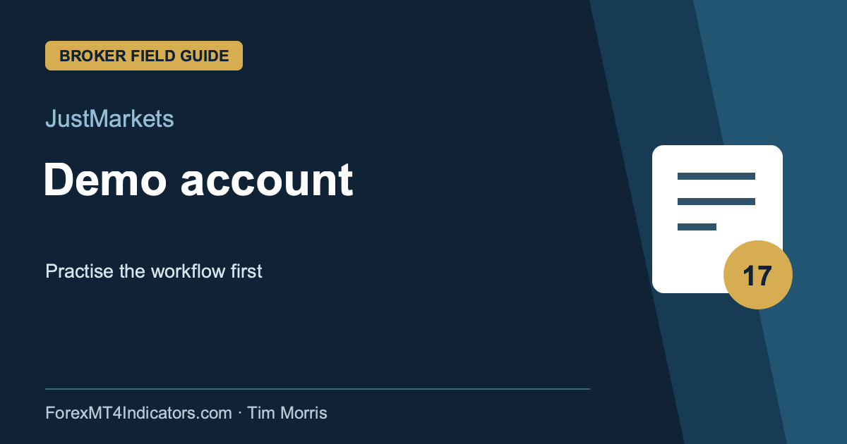 JustMarkets Demo account guide