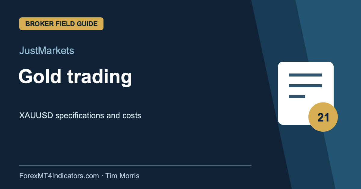 JustMarkets Gold trading guide