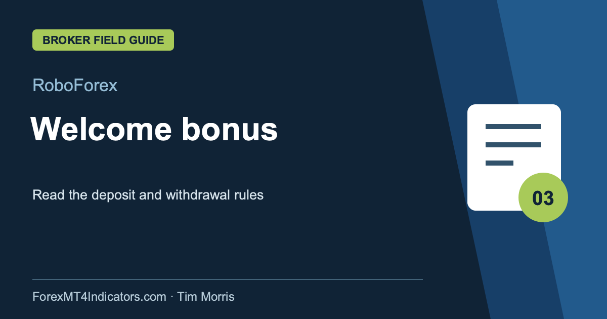 RoboForex Welcome bonus guide