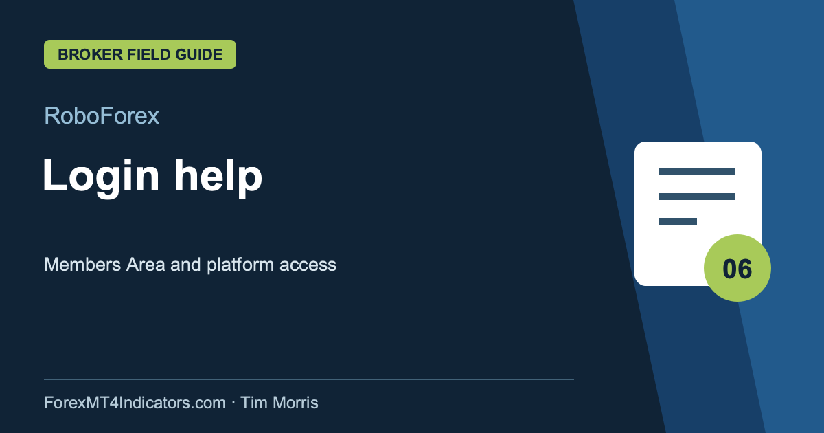 RoboForex Login help guide