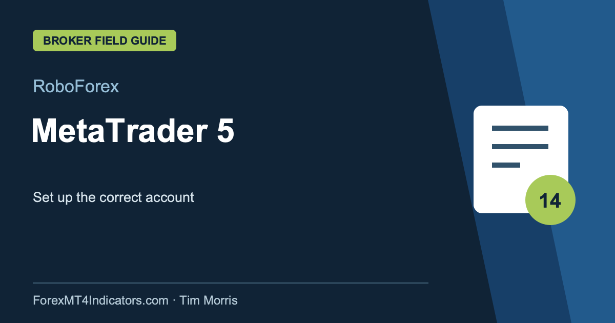 RoboForex MetaTrader 5 guide